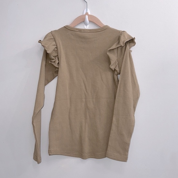 Jamie Kay Putty rib long sleeve frill top - Picture 4 of 4